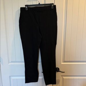 Black Stretch Ponte Straight Pants